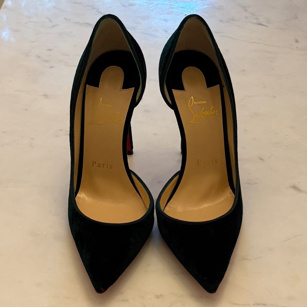 Christian Louboutin Iriza 100 Velluto Stampato/GG (Size 37)
